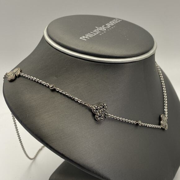 Vintage-Style Silver-Tone Club/Clover Pendant Necklace - Picture 6 of 9